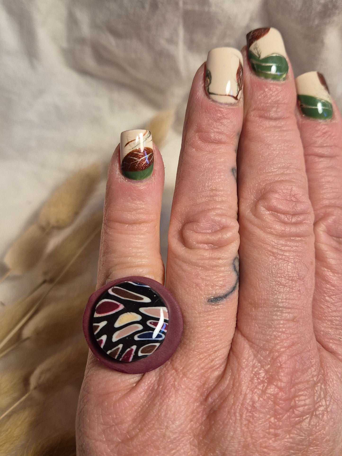 Boucle d'oreille +bracelet+bague