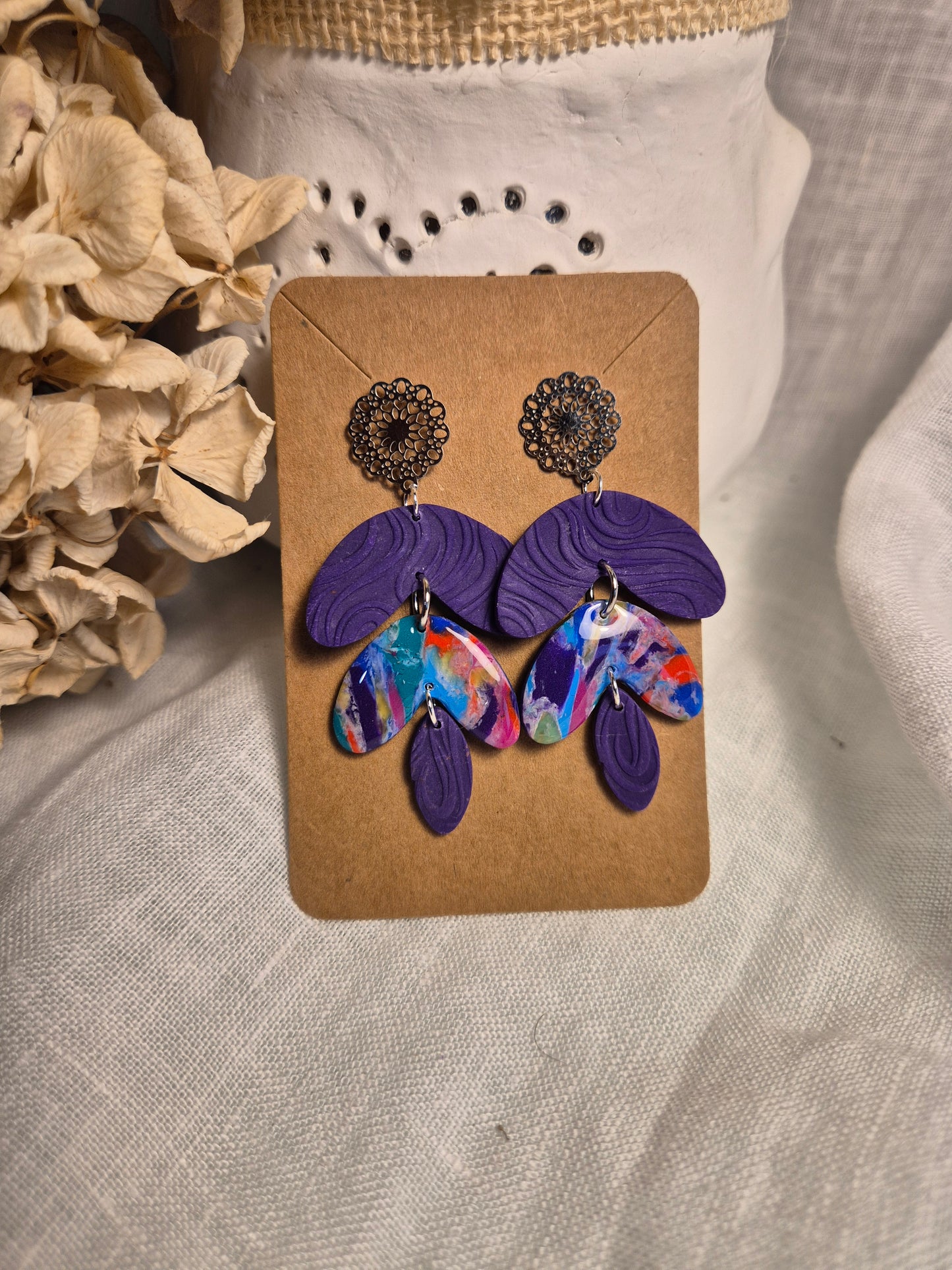 Boucle d'oreille 6,5cm