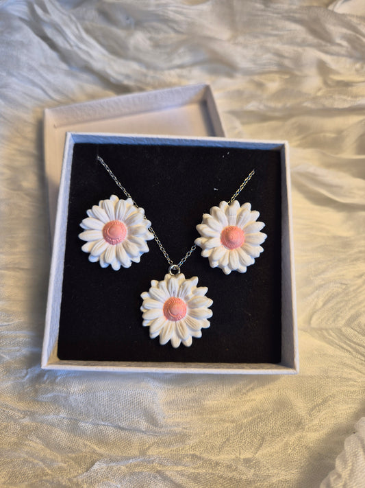 Parure boucle d'oreille 2,5cm + collier 50cm