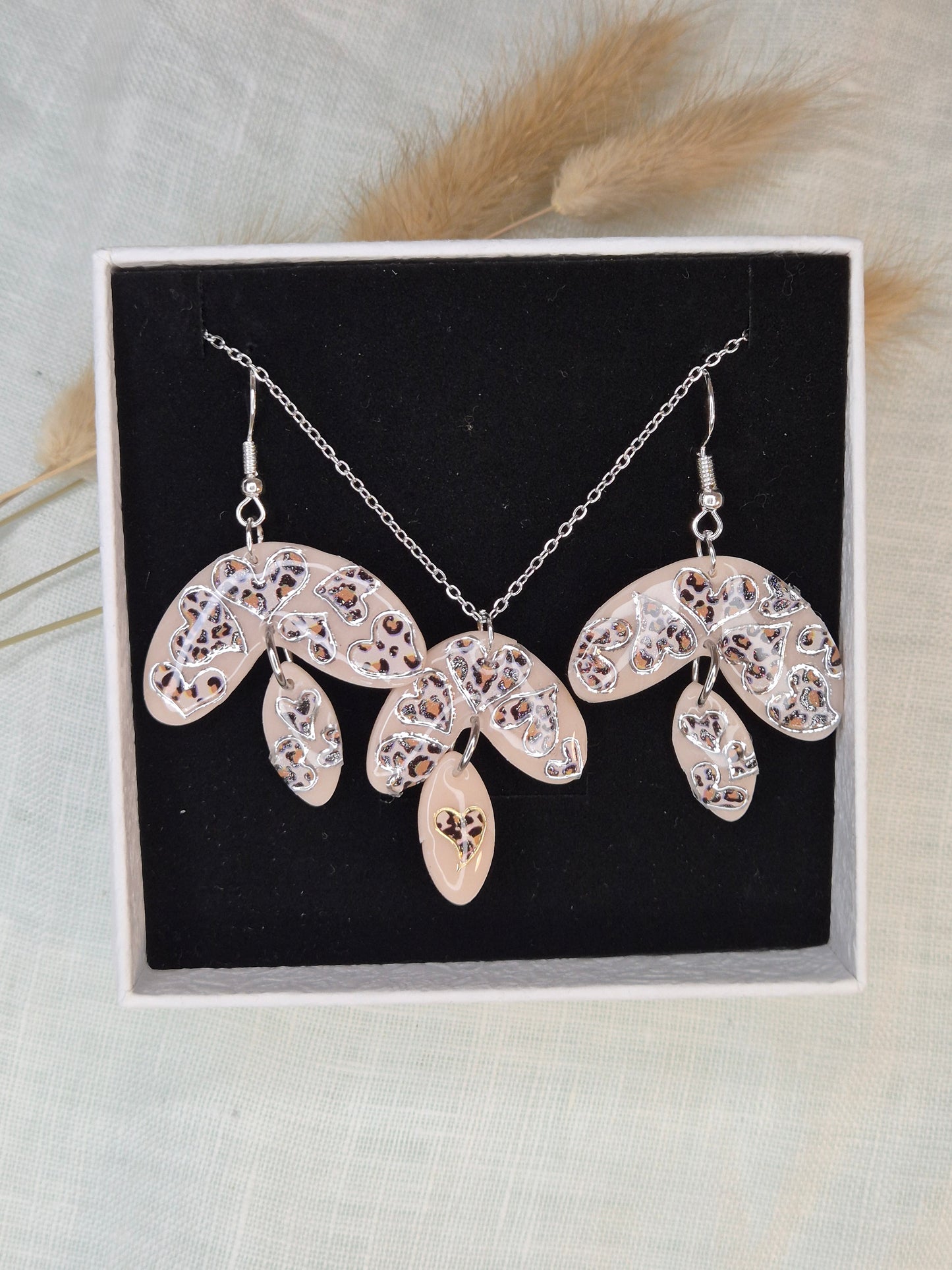 Parure boucle d'oreille 5,5cm +collier